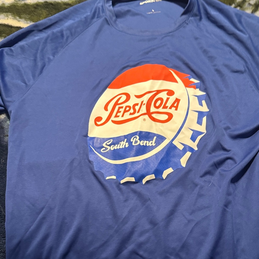 Sport-Tek Blue Long Sleeve Tee with Pepsi-Cola Logo